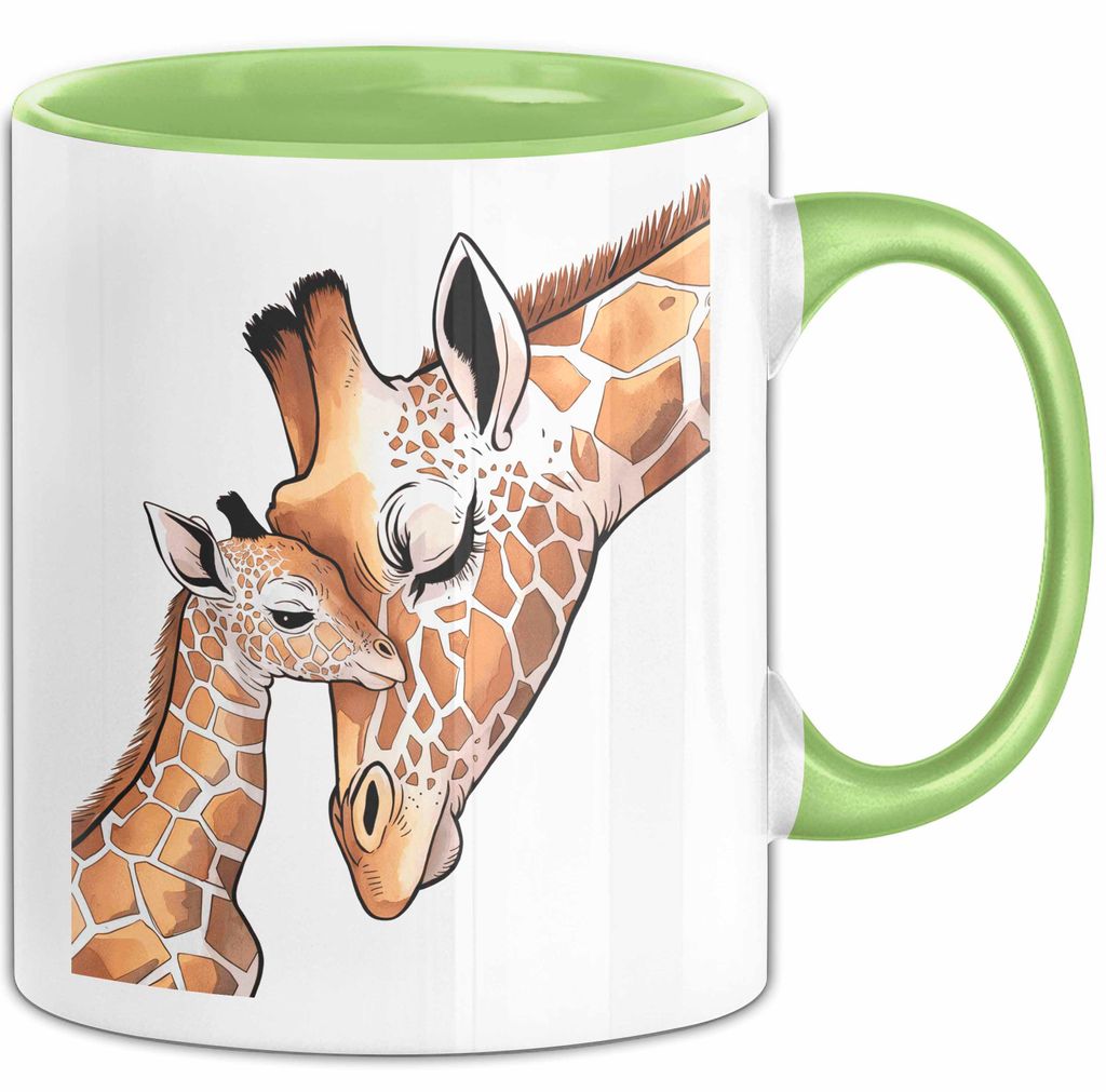 Giraffenmama Tasse Geschenk Lustige Geschenkidee Spruch (Grün)