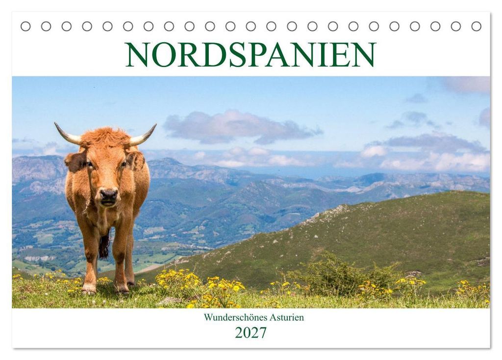 Nordspanien - Wunderschönes Asturien (Tischkalender 2027 DIN A5 quer), CALVENDO Monatskalender