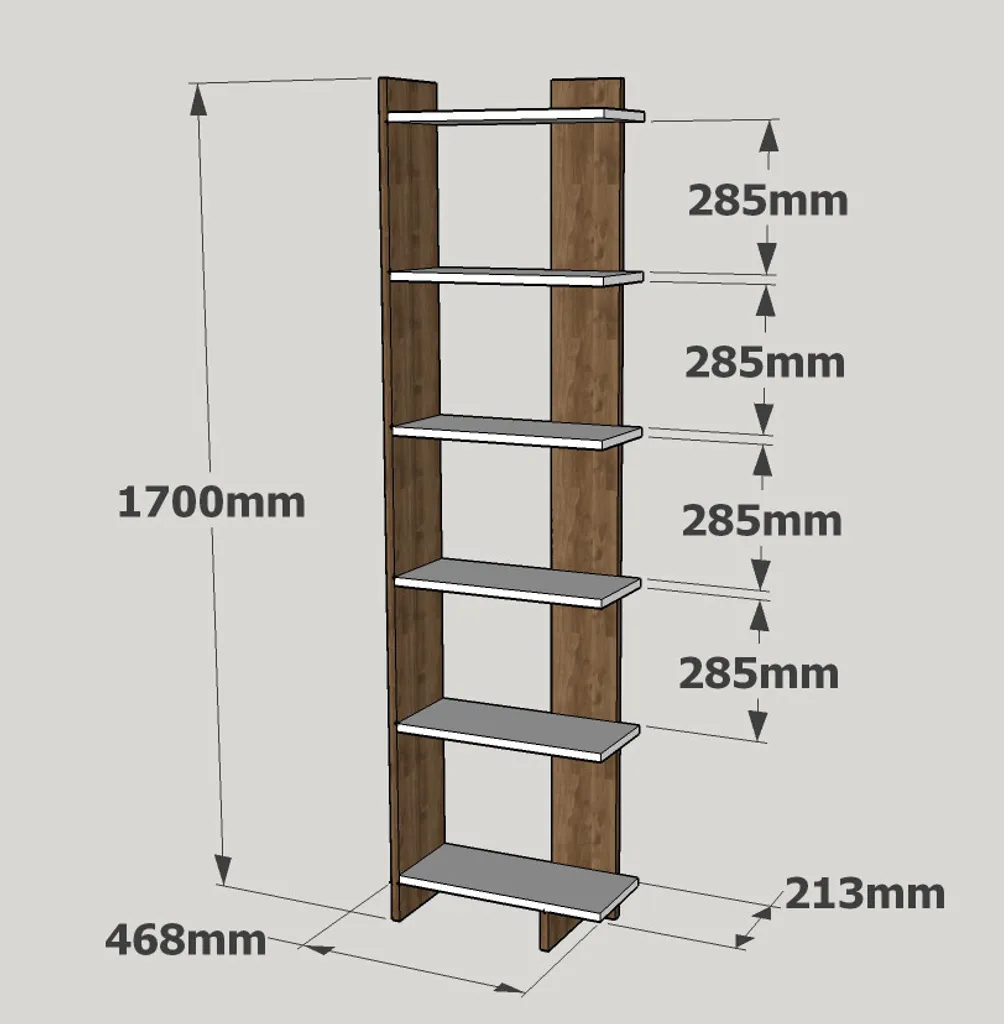 Bibliothèque blanche en bois mélaminé robuste 170 cm - Design Skye Decor
