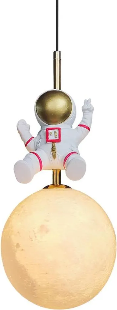 Suspension Astronaute Milagro ASTRONAUTA E27 Lampe enfant blanc doré