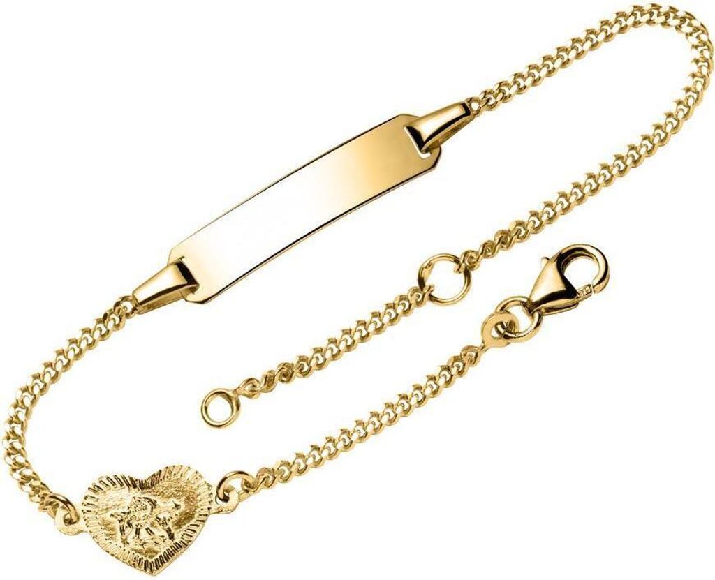 Unique Armband aus 9K Gold mit Herz und Engel