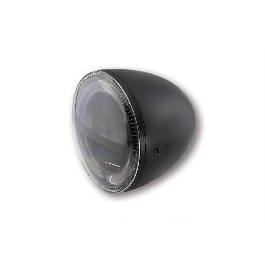 Projecteur principal LED 5 3/4 noir pour rénovation moto et custom