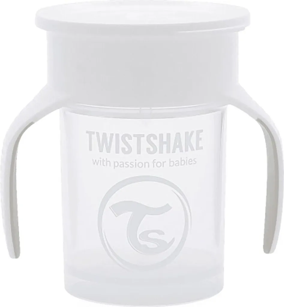 Tasse 360 Degrés Bébé Transparente avec Poignées Ergonomiques Twistshake