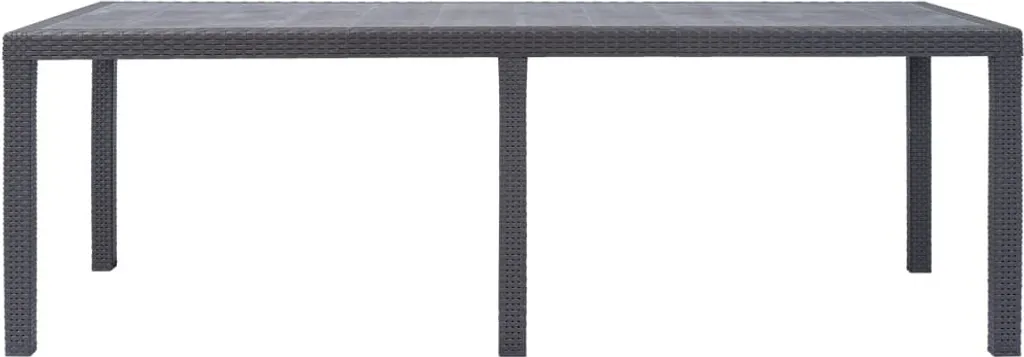 Grande table repas familiale rotin marron 220 cm plastique vieXL