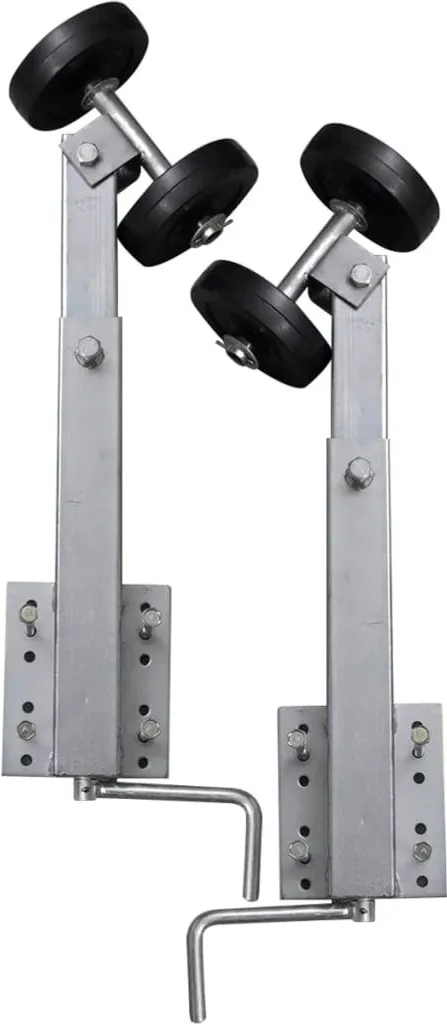 Chandelles de Remorque Nautique avec Doubles Roues Ajustables 2 Pcs