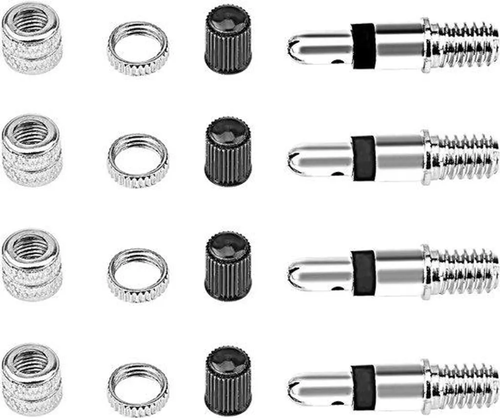 Valves Blitz pour chambre à air avec obus et bouchons de valve de vélo