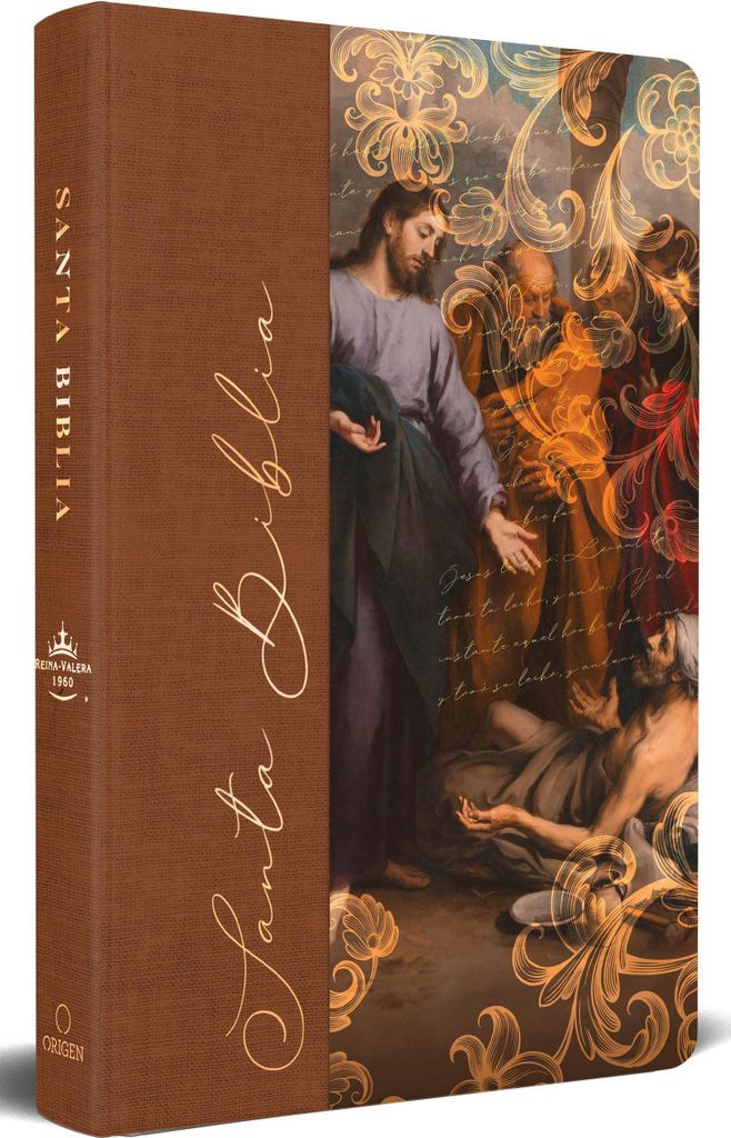 Biblia Rvr 1960 Letra Grande, Tamaño Manual, Tapa Dura de Tela Jesús Sana / Spanish Bible Rvr 1960 Handy Size Large Print Hardcover Cloth Jesus H...