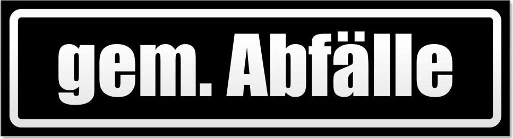gem. Abfälle invertiert Magnetschild Schild magnetisch