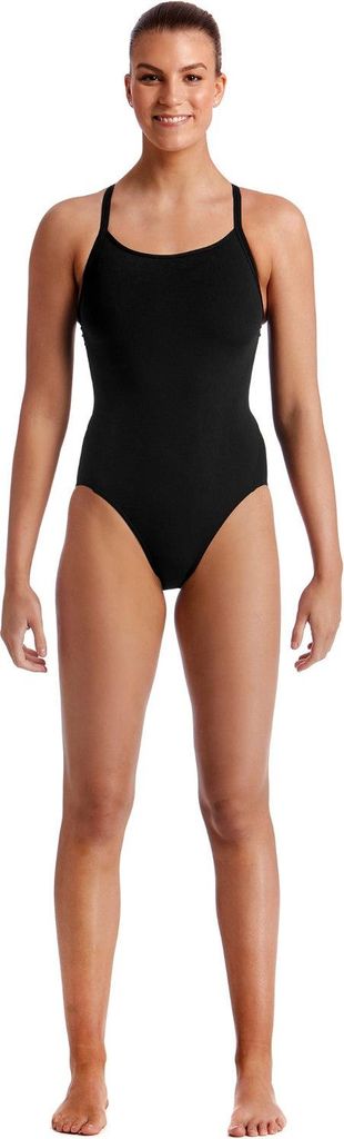 Funkita Diamond Back Badeanzug Schwarz AUS 8 Frau Schwarz AUS 8