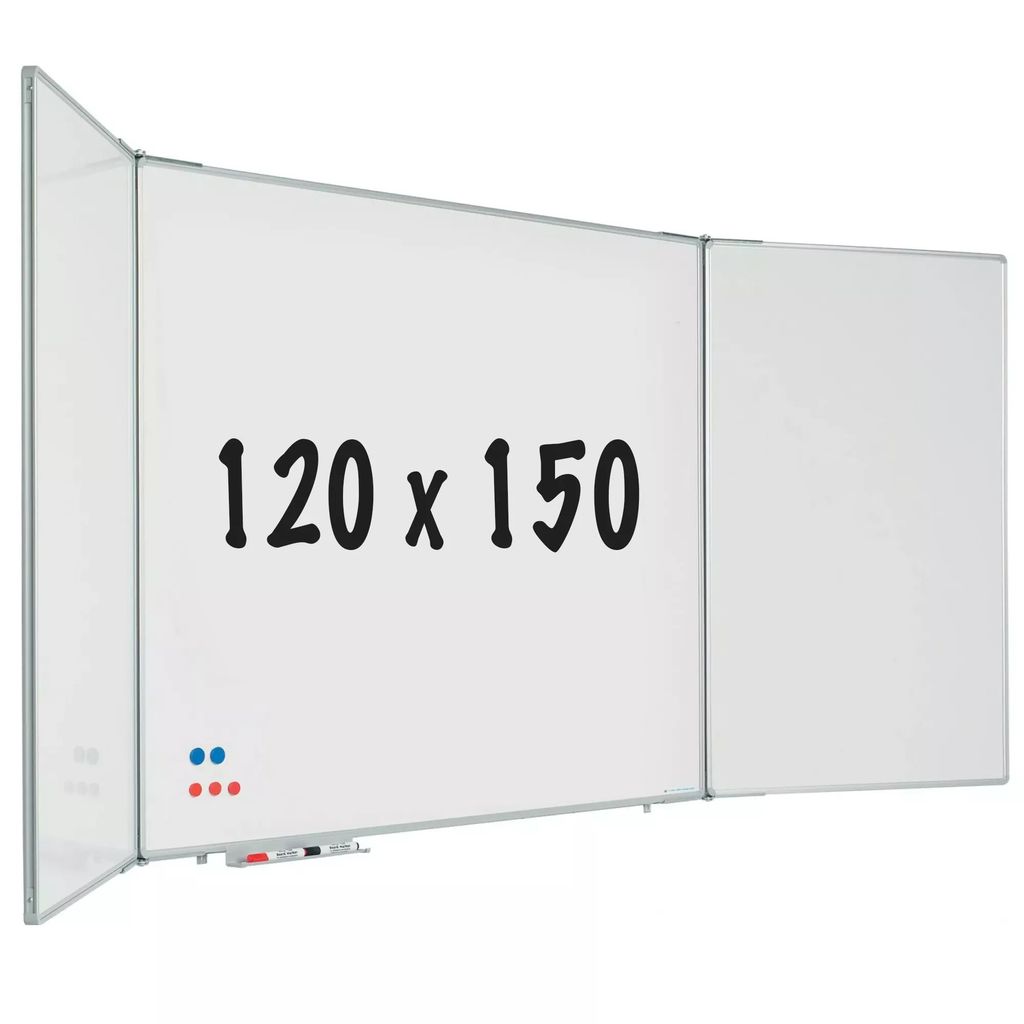 Fünfseitiges Whiteboard RC10 Profil Bender - Magnetisch - Emaillierter Stahl Weiß - 120x150cm