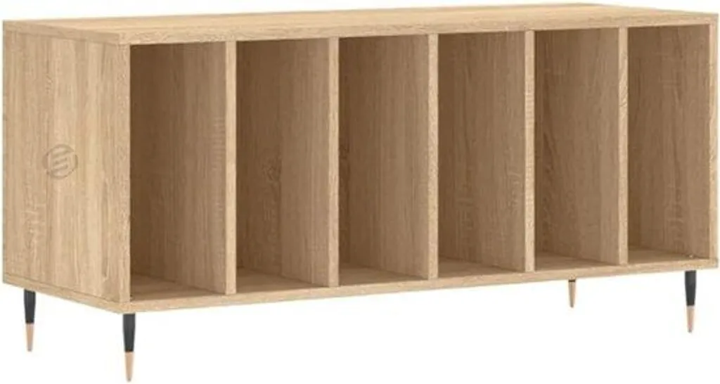 Meuble à disques vinyles en bois anti-vibration - Stockage sûr 150 LP