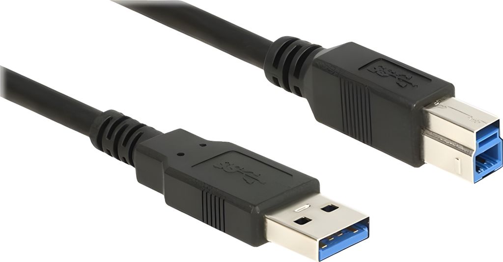 DELOCK USB Kabel USB3.0 A -> B St/St 0.50m schwarz