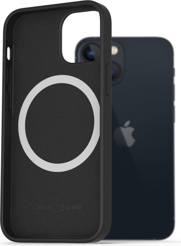 AlzaGuard Silikonhülle Kompatibel mit Magsafe pro iPhone 13 Mini černý