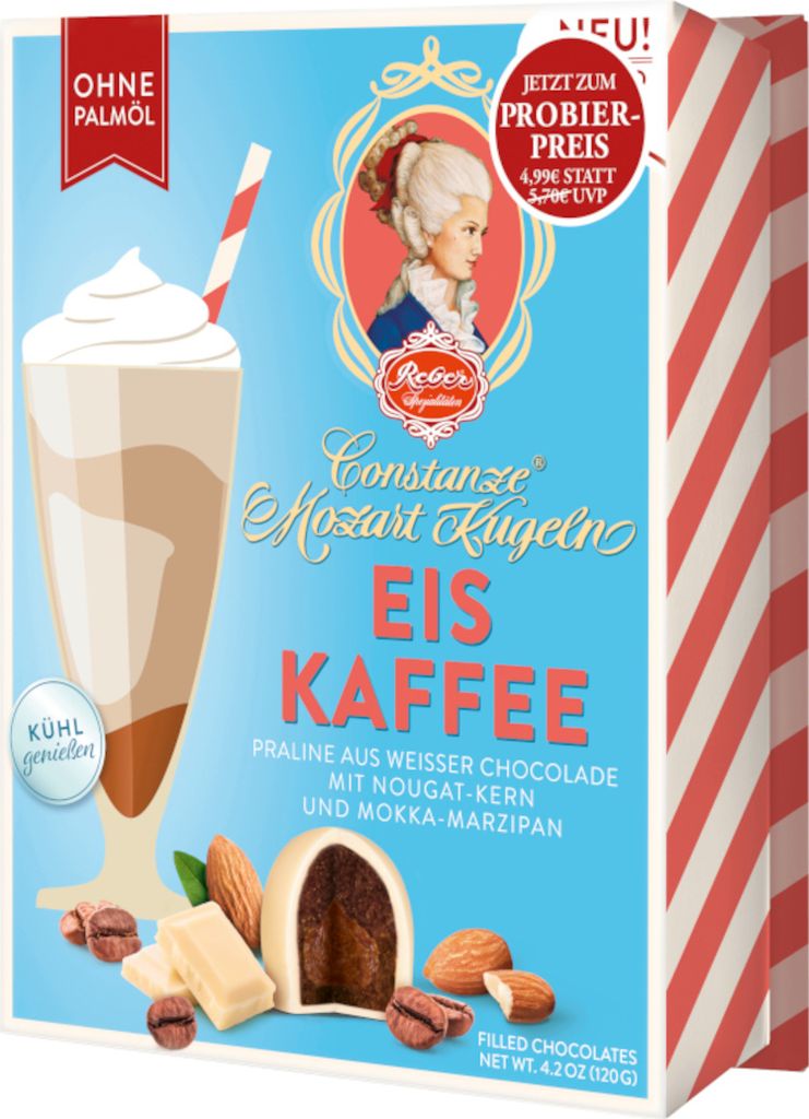 Reber Constanze Mozart Kugel Eiskaffeegeschmack 6er Packung Produktbild 