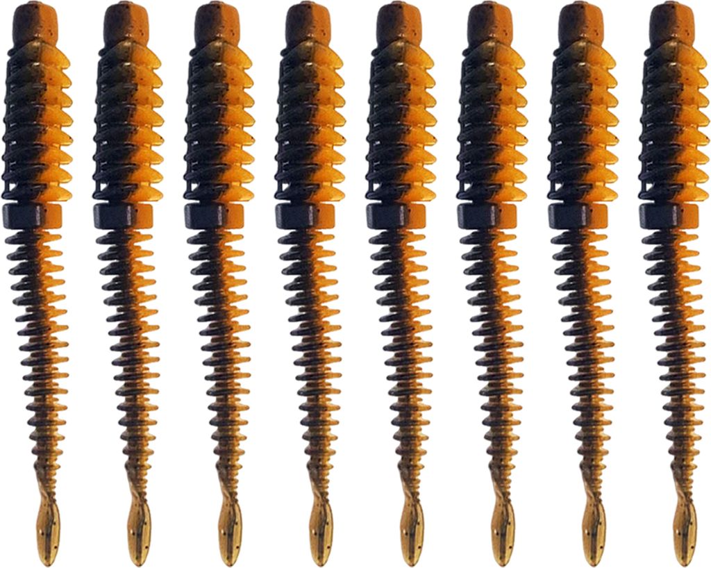 8 Stück 8 cm/2 g weicher Wurmköder Topwater Reverse Thread Elastic Worm Bionischer künstlicher Blutegelköder Salzwasser Süßwasser Bass Angelz...