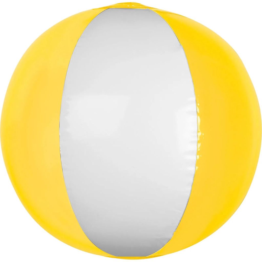 Strandball / Wasserball / Farbe: weiß-transparent gelb