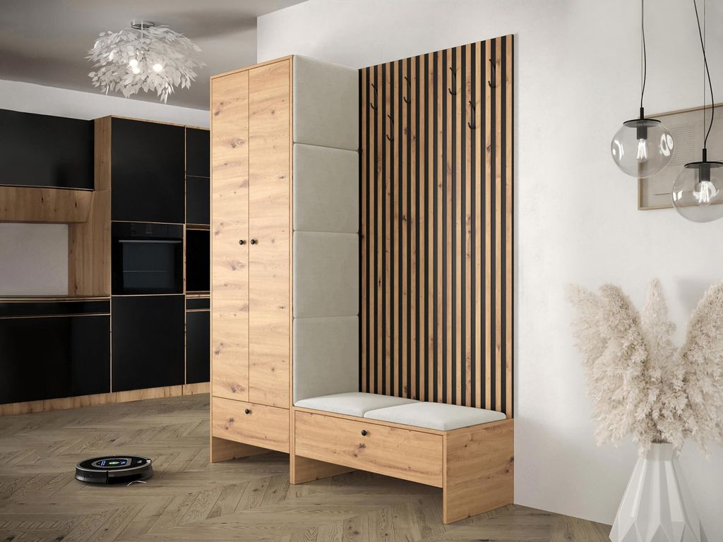 Stěna do chodby ZAMORA 3 - dub artisan / béžová Obrázek produktu 