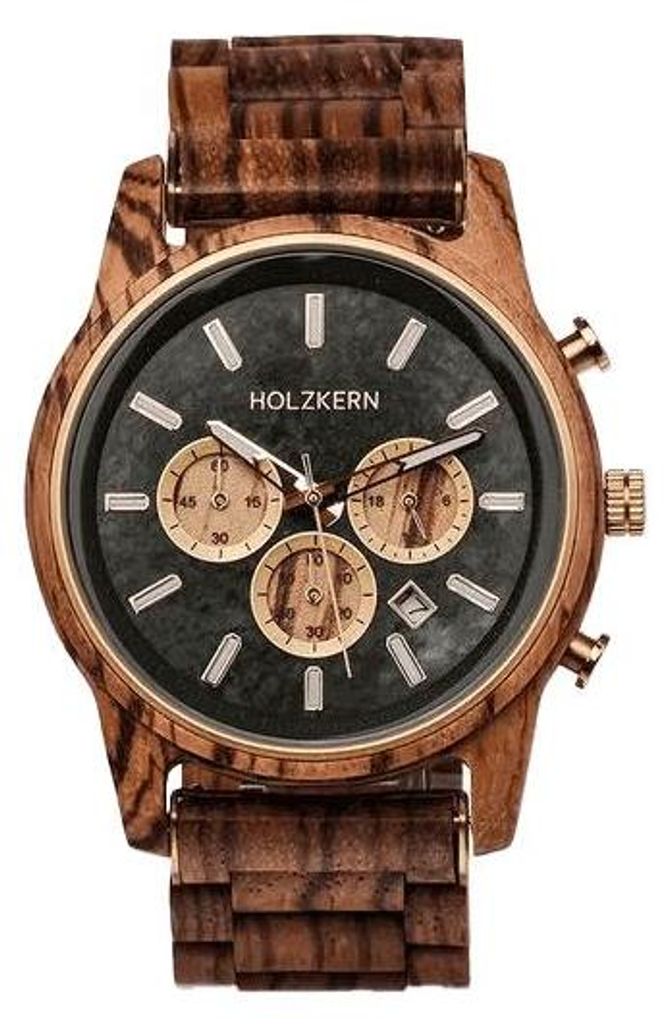 Pánské hodinky Holzkern chronograf leaf roof zebrano/mramor Obrázek produktu 