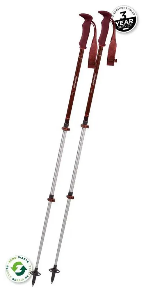 Bâtons Komperdell Trailmaster Zero Compact Rouge réglables 105-140 cm