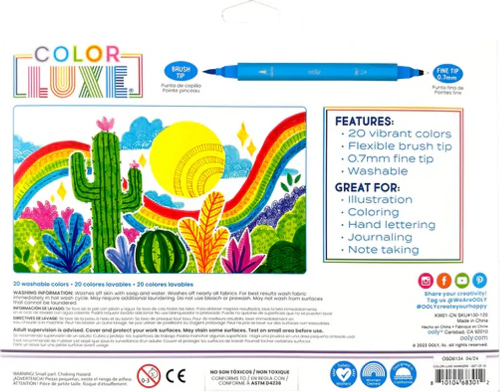 Coloriage Sans Limite avec les 20 Feutres Double Pointe Ooly Enfant - 4