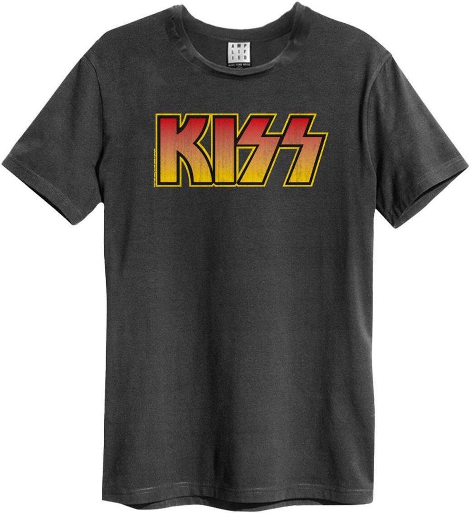 Amplified - "Classic Distressed" T-Shirt Logo für Herren/Damen Uni GD1456 (M) (Holzkohle)