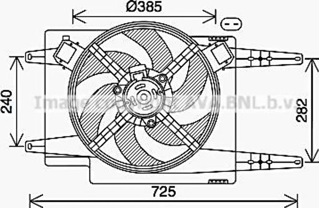 Ventilateur de radiateur AVA AL7525 OE 60652976 pour Alfa Romeo 166