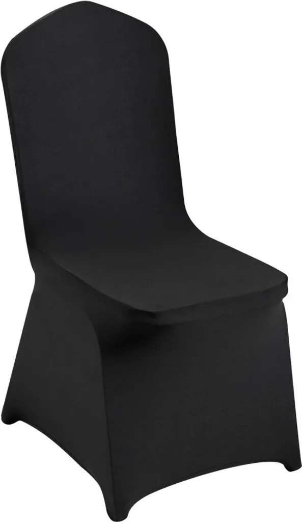 Housses chaises pliantes mariage et fête - Lot 50 pièces noir uni