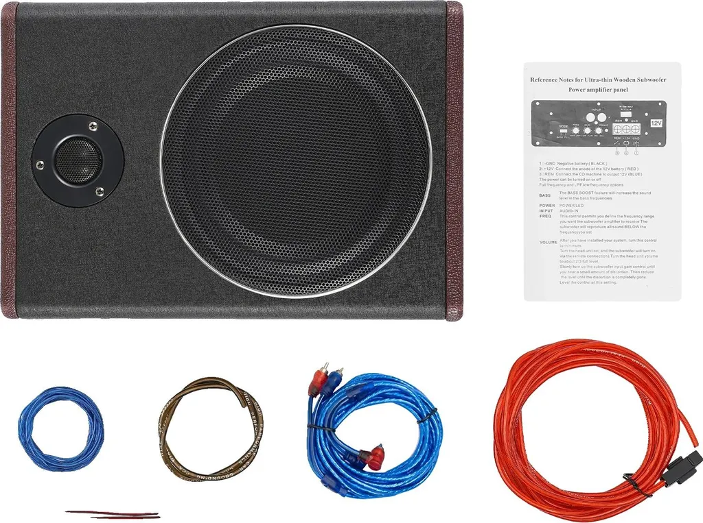 Subwoofer auto 8 pouces idéal pour optimiser le son dans petit coffre