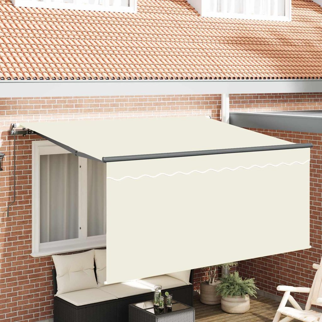 Maison Exclusive - Einziehbare Markise Creme 300 x 200 cm Polyester und Aluminium