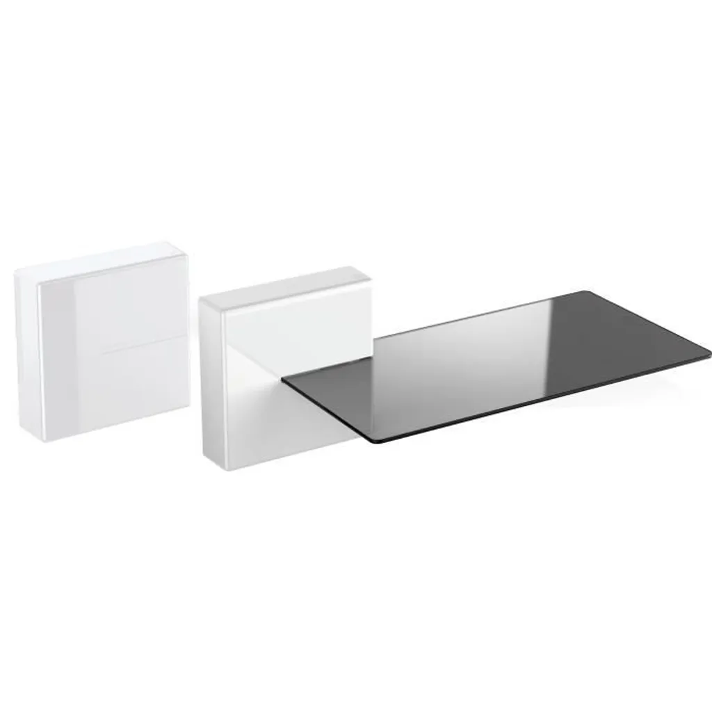Support Mural pour Décodeur et Console en Verre Blanc - Gain de Place TV - 2