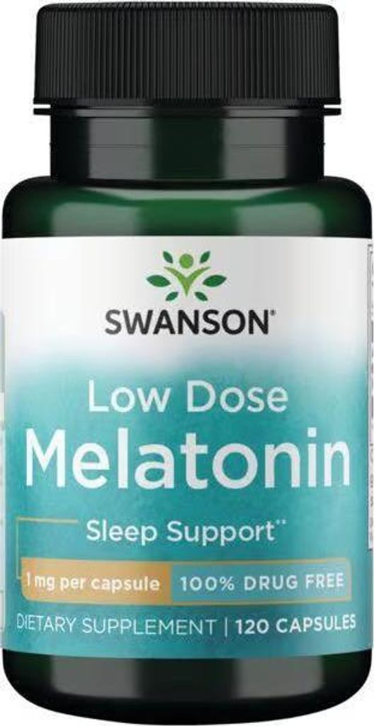 Niedrig dosiertes Melatonin 1 mg 120 Kapseln Swanson Health Produktbild 