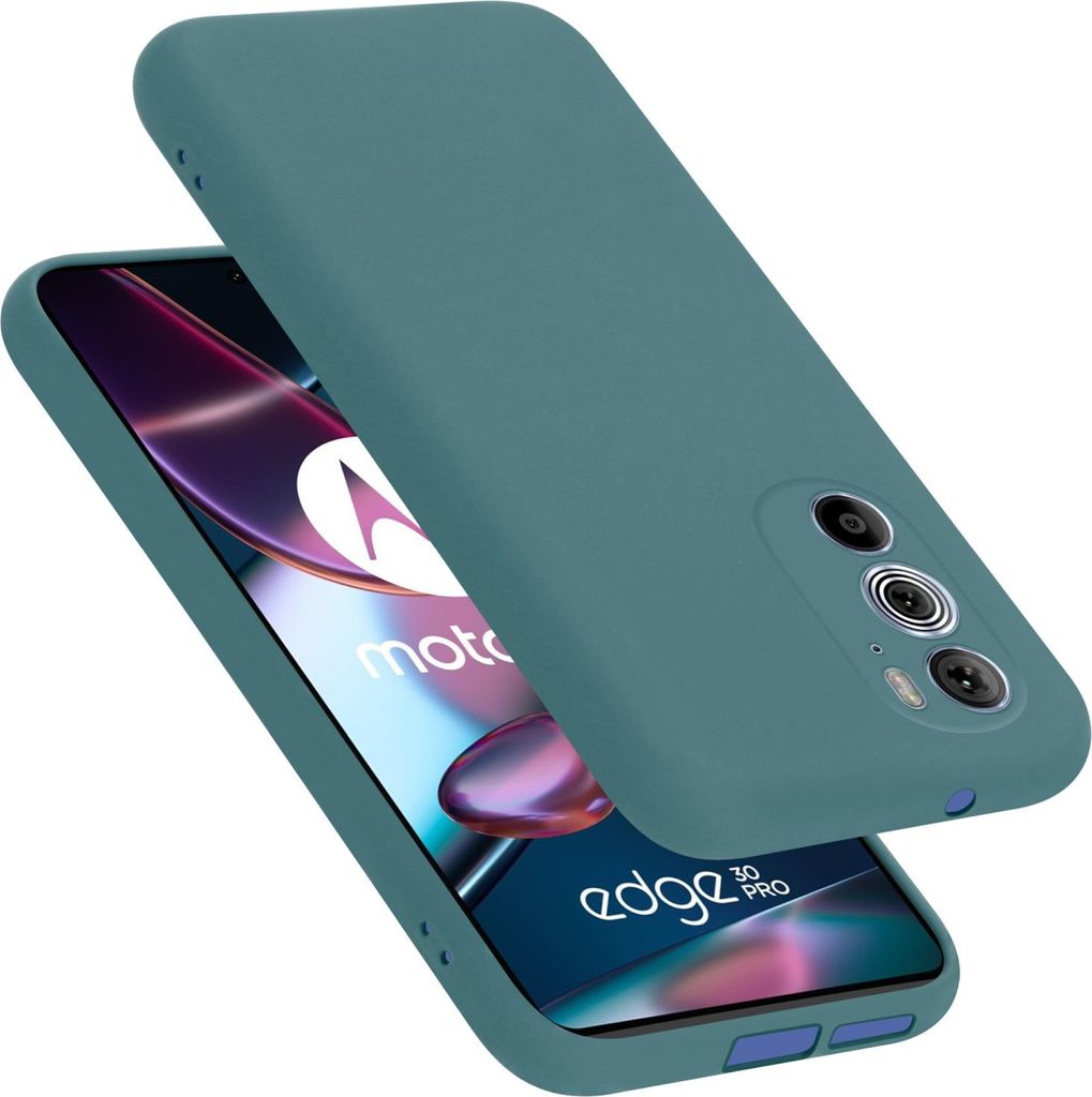 Cadorabo Schutzhülle für Motorola EDGE 30 PRO / EDGE+ Hülle in Grün Handyhülle Case Cover TPU Etui