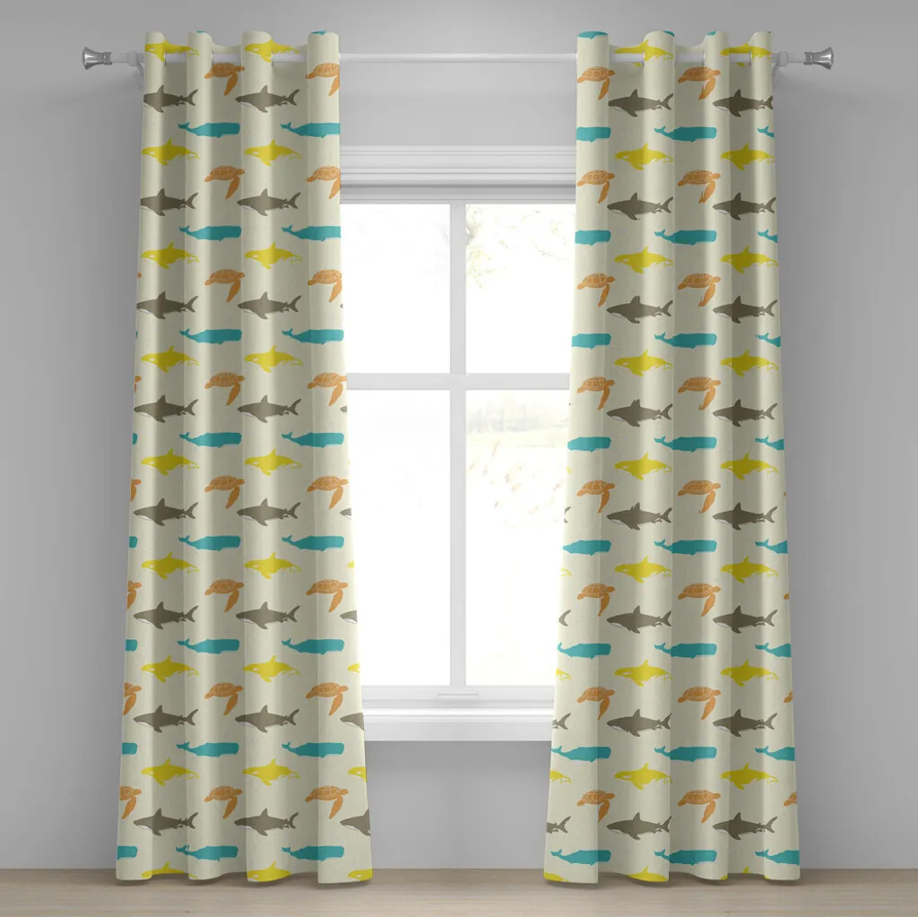 Rideau Anti-Regard Aquarium 280x175 cm pour Grand Fenêtre Ivoire