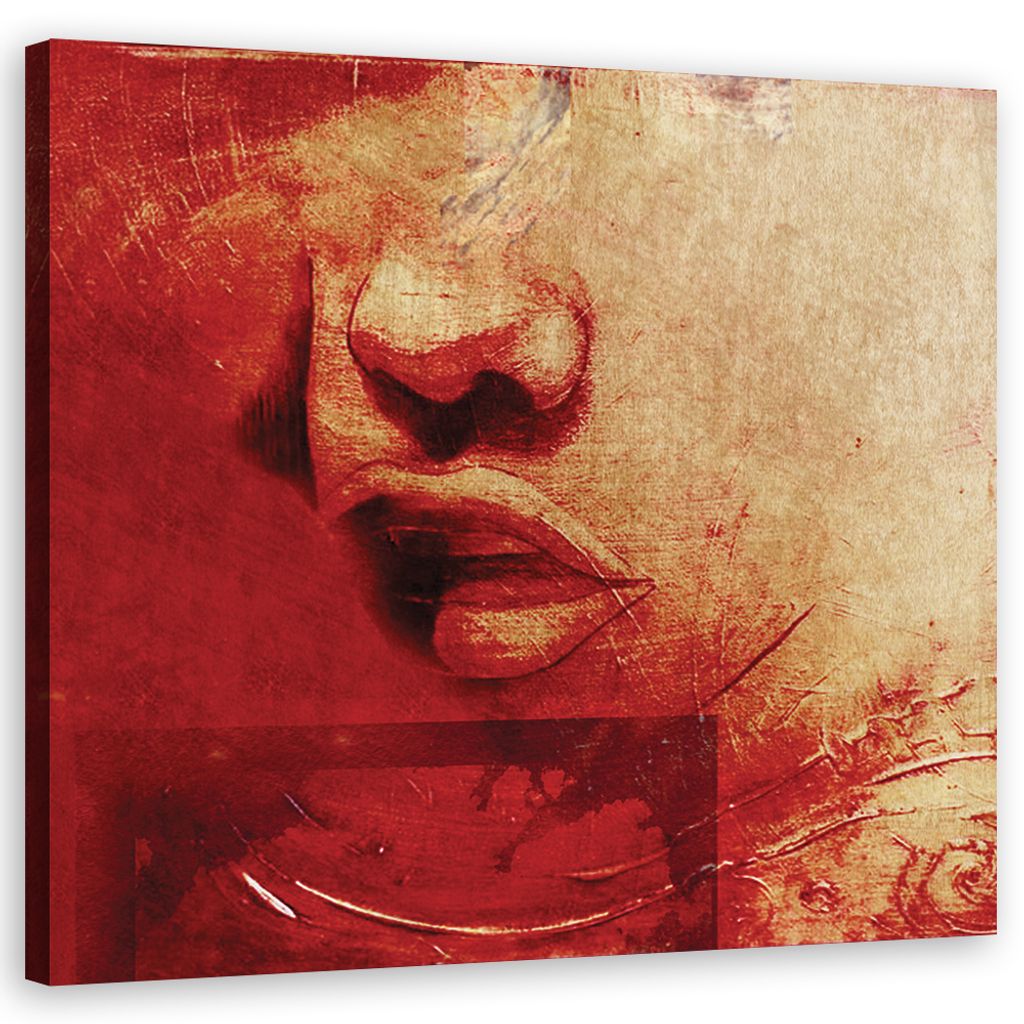 Leinwandbild menschen - rot 40x40 cm Feeby rot wandbild bereit zum aufhängen