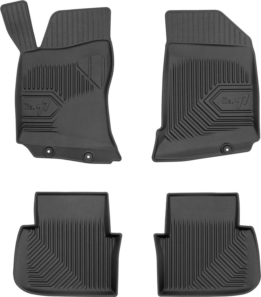 Fußmatten Gummimatten No.77 für Saab 9-5 I 1997-2005 Pre-FL TPE Schwarz 4 tlg