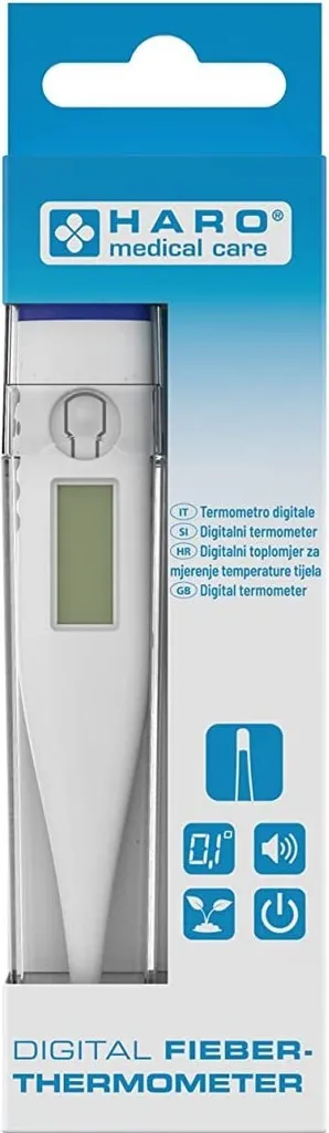 Termometro Clinico HARO 10021 Bianco/Blu: Accuratezza Digitale Professionale
