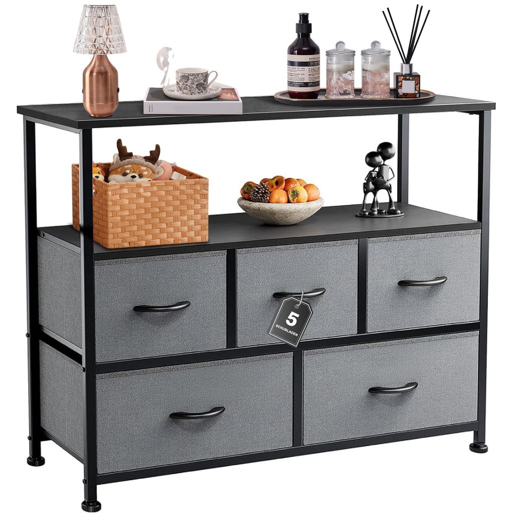 Kommode TV-Schrank mit 5 Schubladen Sideboard Lowboard TV Produktbild 