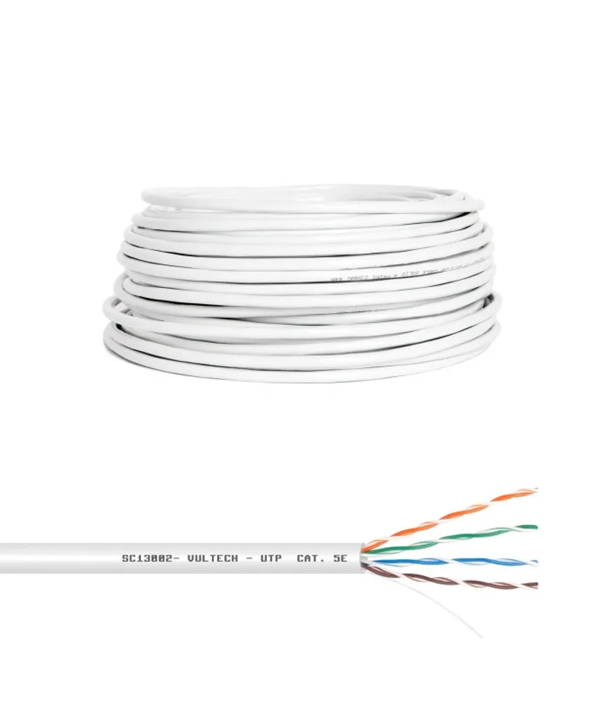 Matassa LAN Vultech 50mt Bianco Cat5e - Cavo Rete per Uffici e Impianti