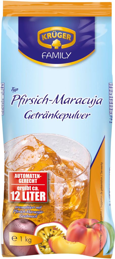 Verpackung Krüger Pfirsich Maracuja Instant 1000g