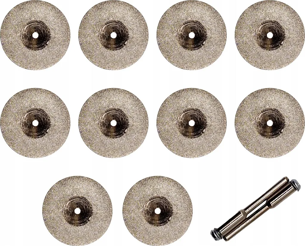 Set 10 Dischi Diamantati 50mm per Dremel e Mini Smerigliatrice + 2 Mandrini