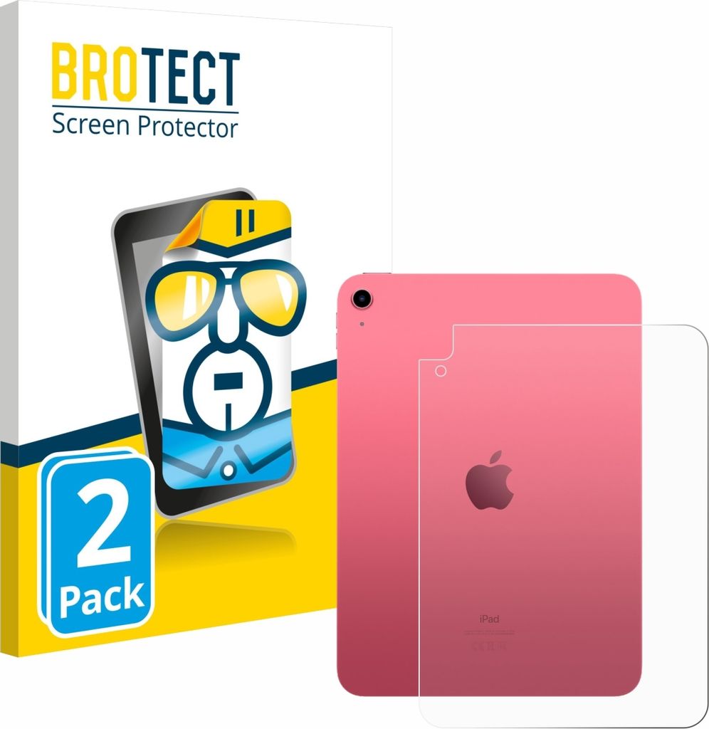 2x Für Apple iPad A16 11" 2025 (Rückseite, 11. Gen.) Schutzfolie BROTECT Displayschutz Display Schutz Folie Klar Transparent