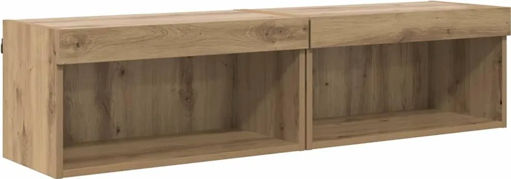 Mobili TV vidaXL Rovere Artigianale Set 2 pezzi 60cm | Arredo Soggiorno