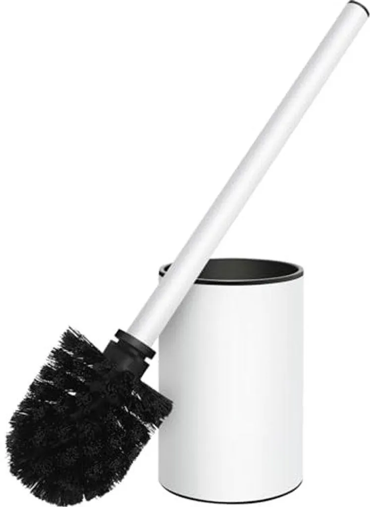 Brosse de toilettes en acier inoxydable blanc pour un séchage rapide