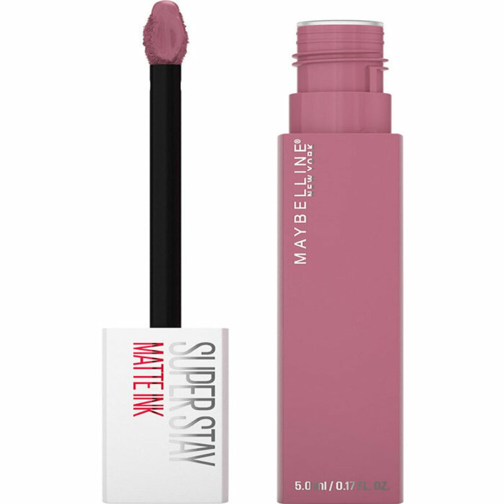 A Maybelline Superstay Matte Ink lipstick with its applicator wand.