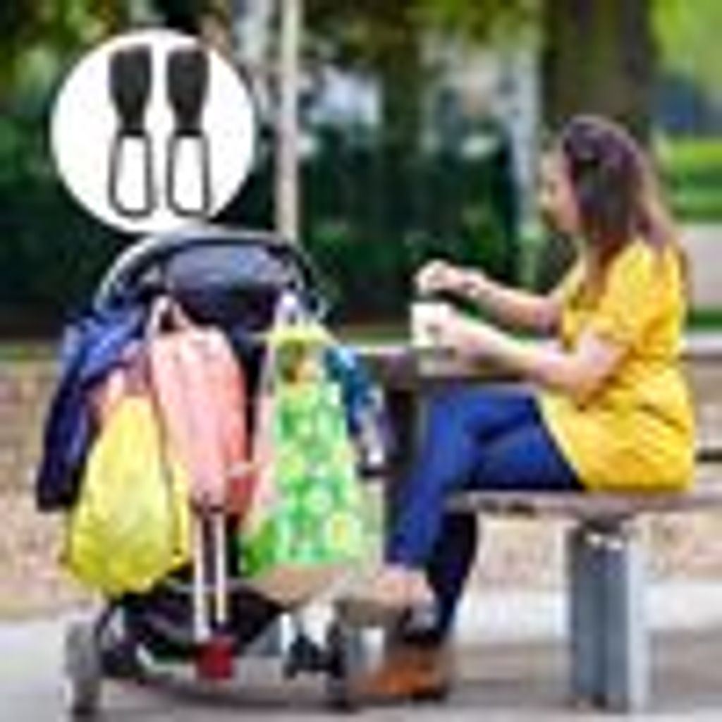 Uma 2er-Set Kinderwagen-Haken Aus Leder – Braun, Universell, Für Taschen & Rucksäcke