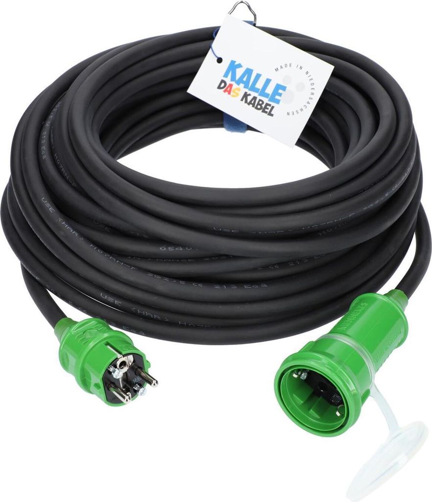 Kalle Verlängerungskabel Schuko Colour 1,5mm² grün IP44 40 Meter