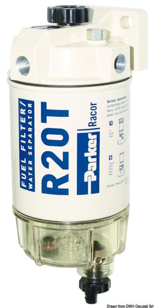 RACOR Wasser Kraftstoffseparator 114 l/h - Osculati 17.675.03