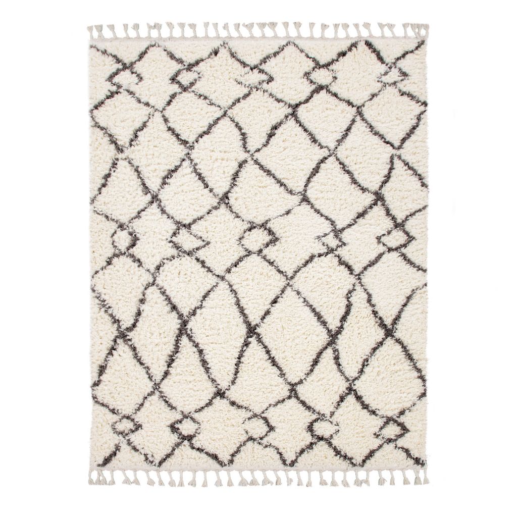 TT Home Wohnzimmerteppich Hochflor Langflor Mit Fransen Produktbild 
