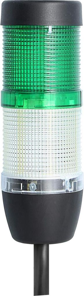 STEX24 Signalsäule weiß-grün, 50mm, 24V AC/DC, LED-Dauerlicht Kabel 2,5 Meter, SS50-OB2/24 145 Anschlusstechnik: