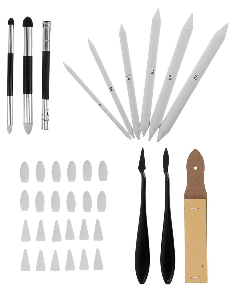 Künstler Wischstift und Schwammstift 36 Stück Mischwerkzeug aus langlebigem Material für präzises Verblenden und Skizzieren im Kunst- und Malbe...